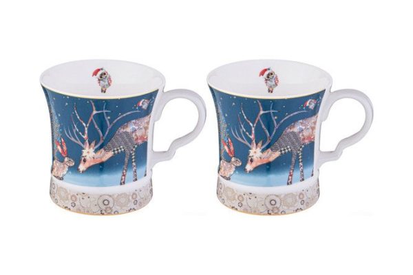 Set of mugs Christmas Printwork 320 ml, Porcelain
