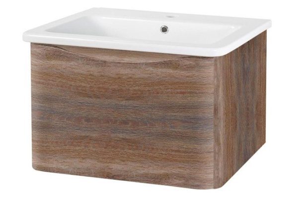 Hanging cabinet RUNO Tuscany 00-00001417 77.4 cm, frame color dark wood, facade dark wood