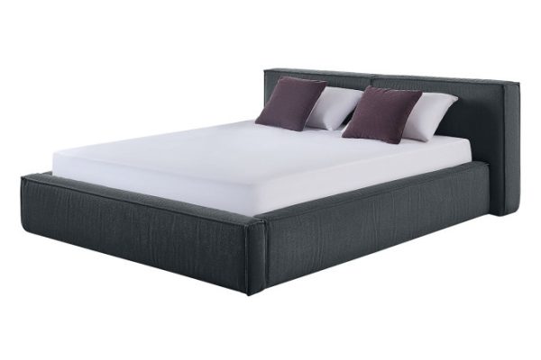 Casablanca bed with lifting mechanism, color dark gray 180x200 cm