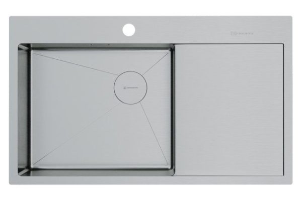 Inset sink with wing OMOIKIRI Akisame 86-L Side-IN 4997031 86x51x20 cm
