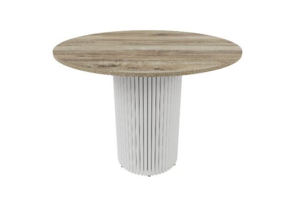 Trubis Wood table with tubular base 100x75x100 cm