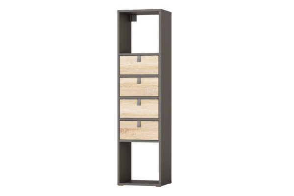 Rack-case Bricks 4 sections with drawers