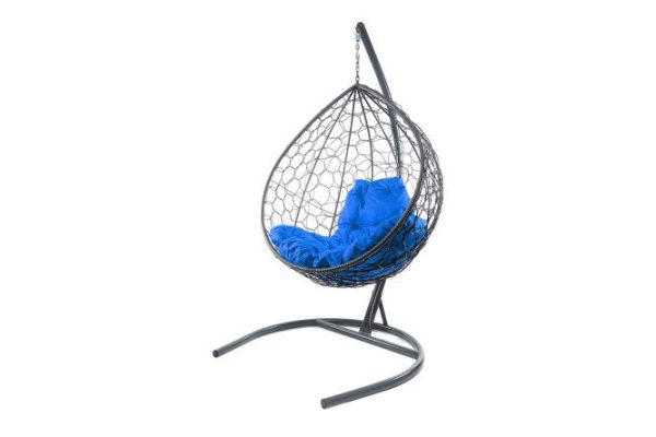 Hanging cocoon chair Drop 72x186x98 cm, base and frame color gray, finishing gray