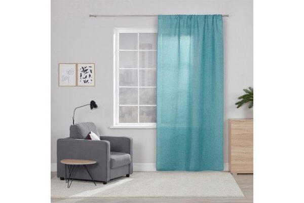 Ribbon curtain MICASA Kosett 144x280 cm, 1 piece, turquoise color
