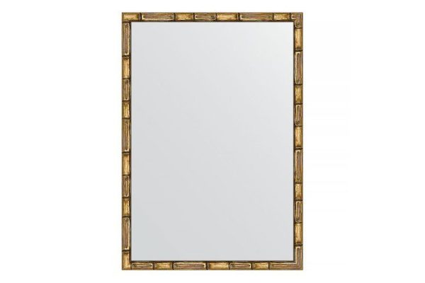 Wall mirror in a baguette frame EVOFORM gold bamboo 47x67 cm