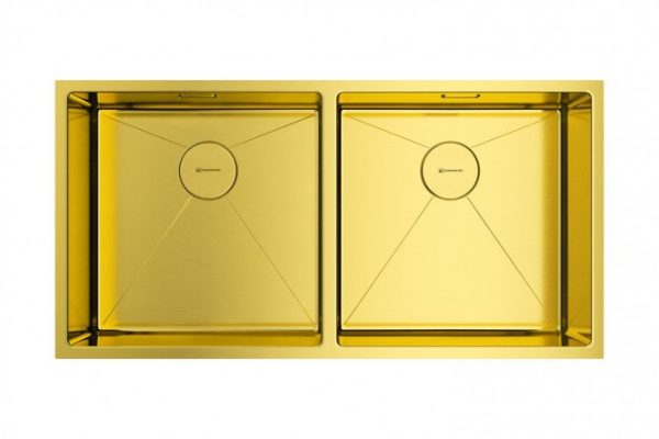 Inset sink OMOIKIRI Taki 86-2-U/IF-LG 4993792, light gold 86.5x44x20 cm