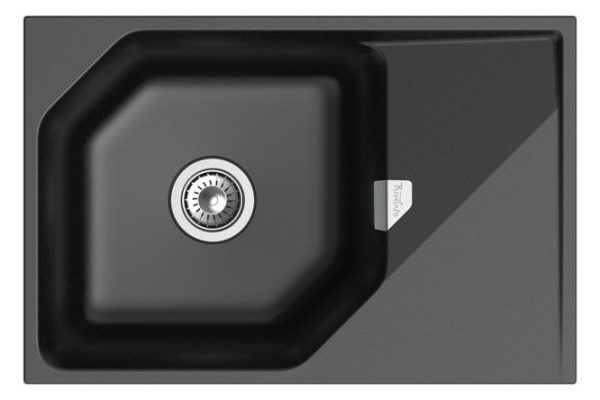 RIVELATO Locus LS-75 mortise sink with drainer 75x50x20 cm