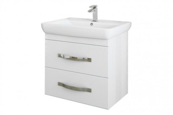 Wall mounted sink cabinet Sanflor Audrey 64.6 cm, white