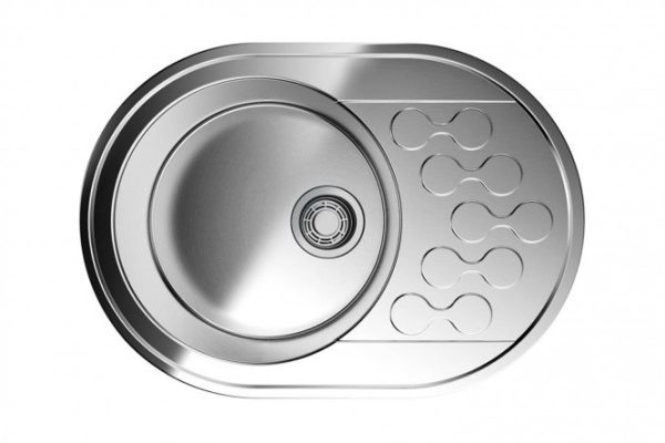 Inset sink with drainer OMOIKIRI Kasumigaura 65-IN 4993727, stainless steel 65x46x18 cm