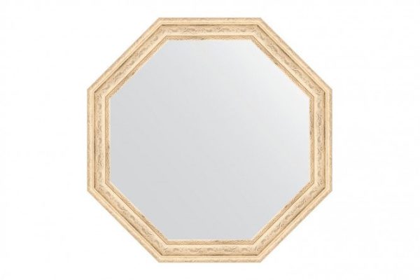 Wall mirror in a baguette frame EVOFORM Octagon BY 3963, ivory 54x54 cm