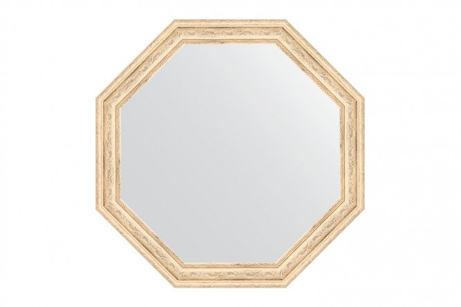 Wall mirror in a baguette frame EVOFORM Octagon BY 3963, ivory 54x54 cm