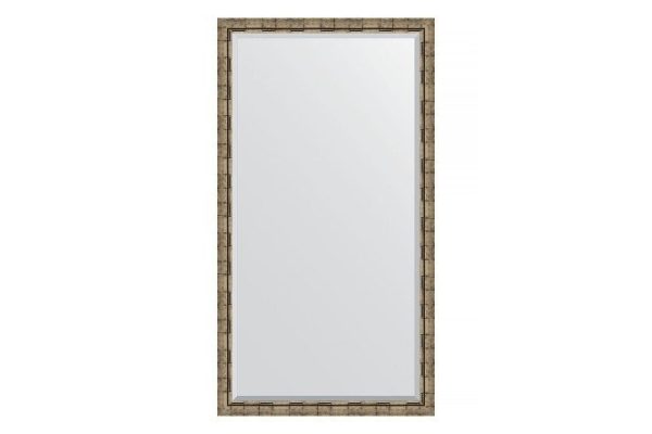 Floor mirror with bevel in a baguette frame EVOFORM BY 6147 silver bamboo 108x198 cm