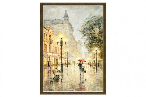 Reproduction in frame Arbat lights 57x77 cm