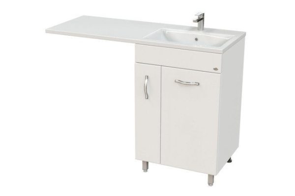 Floor cabinet for washing machine ONIKA Navi 106021 55.6 cm, frame color white, facade white