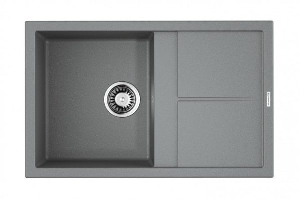 Inset sink with wing OMOIKIRI Sumi 79-GR 4993552, gray 79x50x20 cm