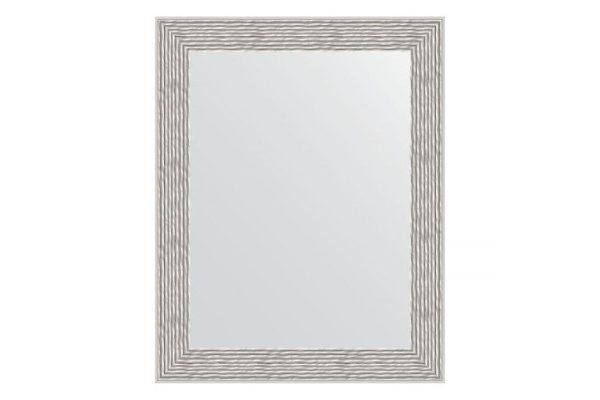 Wall mirror in a baguette frame EVOFORM BY 3006 wave aluminum 38x48 cm