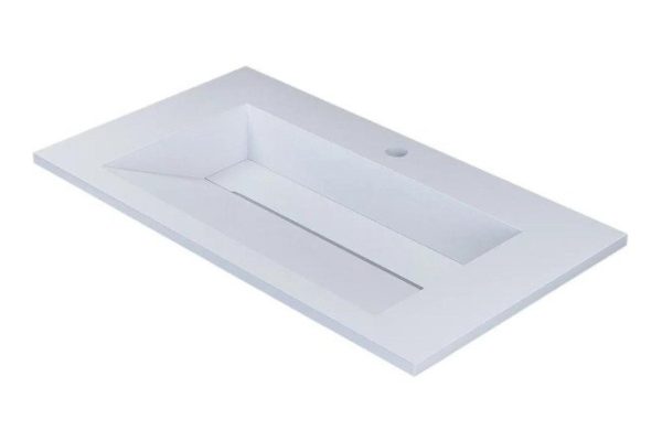 Semi-built-in washbasin Next 290000009 Semi-built-in, 80x13x45 cm