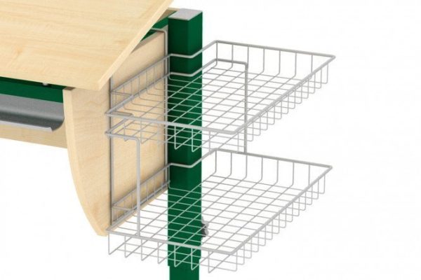 Two-level mesh shelf 45x27 cm