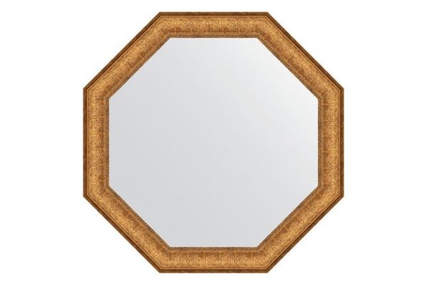 Wall mirror in a baguette frame EVOFORM Octagon BY 3762, copper Eldorado 73.6x73.6 cm