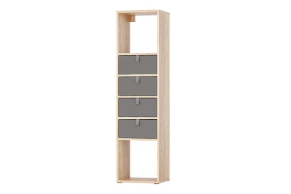 Rack-case Bricks 4 sections with drawers