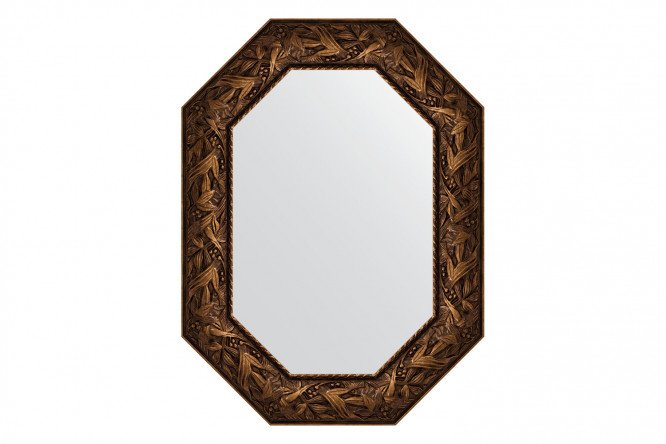Wall mirror in a baguette frame EVOFORM Polygon BY 7229, Byzantium bronze 58x78 cm