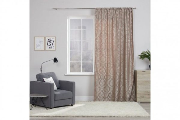 Ribbon curtain MICASA Amedea 150x280 cm, 1 piece, brown, beige
