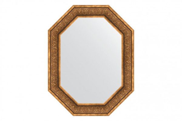 Wall mirror in a baguette frame EVOFORM Polygon BY 7235, bronze monogram 69x89 cm