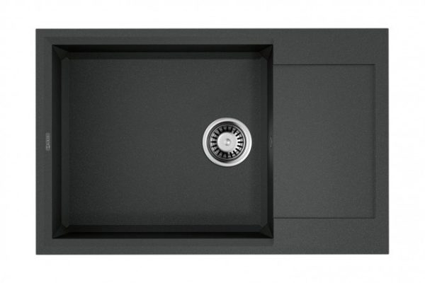 Inset sink with drainer OMOIKIRI Sakaime 78-LB-PL 4993907, platinum 78x50x20 cm