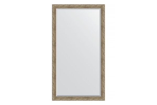 Floor mirror with bevel in a baguette frame EVOFORM BY 6153 vignette antique silver 110x200 cm