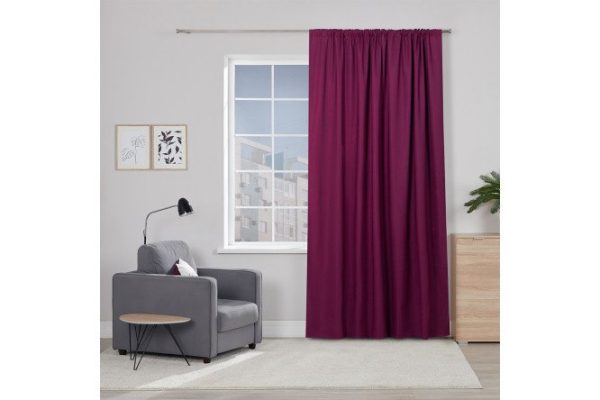 Ribbon curtain MICASA Lorette 200x280 cm, 1 piece, purple
