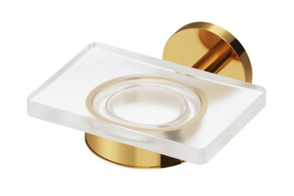 Wall-mounted soap dish with holder AM.PM X-Joy A85A34299 Glass, screw fastening