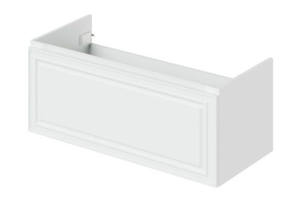 Wall-mounted sink cabinet Verona 2.0 99.8 cm, frame color matte white, facade matt white