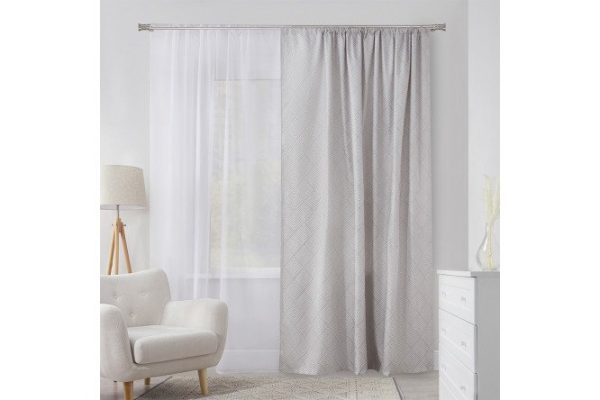 Tape curtain ESTUDI BLANCO Jerome 200x260 cm, 1 piece, gray