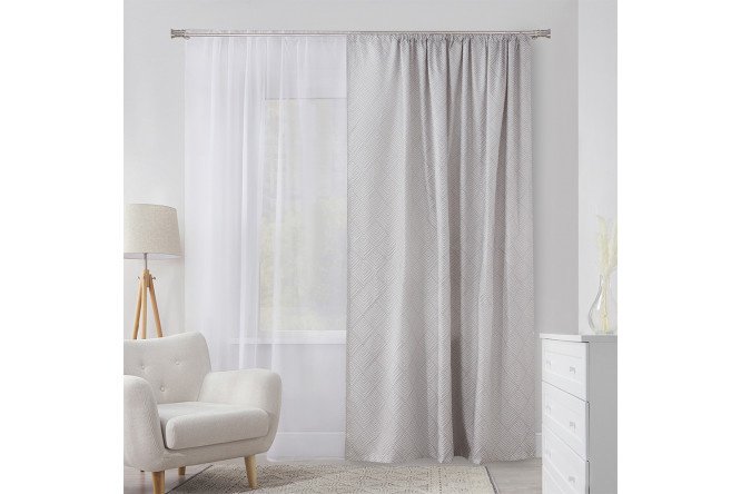 Tape curtain ESTUDI BLANCO Jerome 200x260 cm, 1 piece, gray