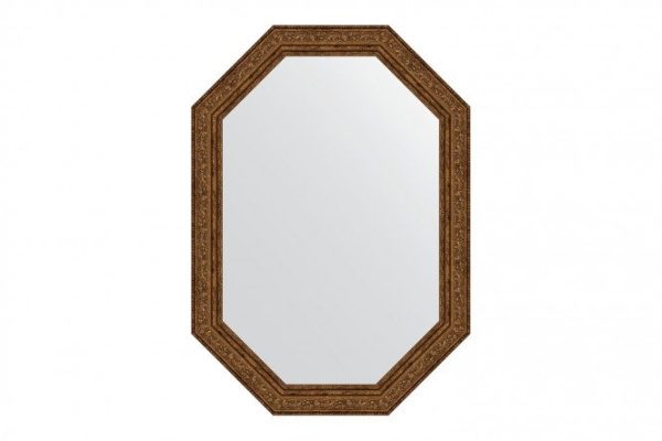 Wall mirror in a baguette frame EVOFORM Polygon BY 7029, aged bronze vignette 50x70 cm