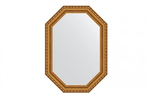 Wall mirror in a baguette frame EVOFORM Polygon BY 7057, golden aqueduct 50x70 cm