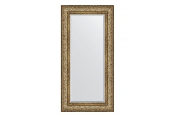 Wall mirror with bevel in a baguette frame EVOFORM vignette antique bronze 60x140 cm from 91 to 140 cm