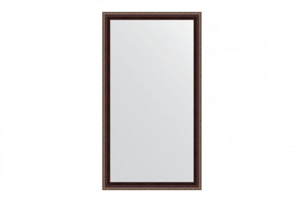 Wall mirror in a baguette frame EVOFORM BY 3645 mahogany with ornament 63x113 cm