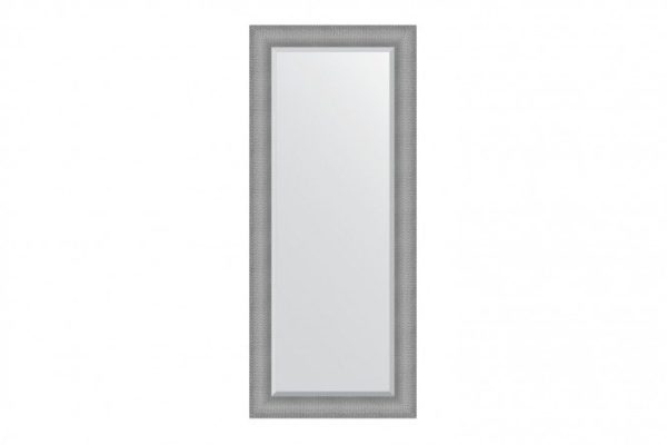 Wall mirror with bevel in a baguette frame EVOFORM BY 3941 silver chain mail 67x157 cm
