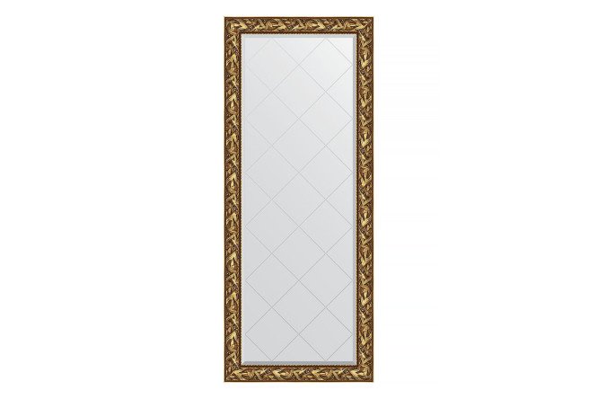 Floor mirror with engraving in a baguette frame EVOFORM BY 6324 Byzantium gold 84x203 cm