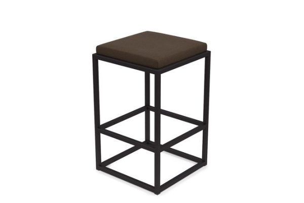 Bar stool Horeca Verm 40x65x40 cm, upholstery color brown, legs black