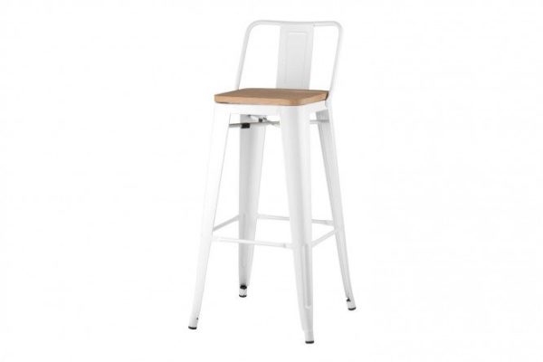 Bar stool Tolix 50x76x55 cm, color light wood, white