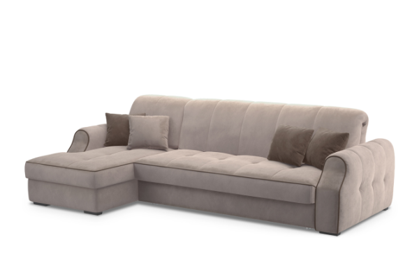 Corner sofa bed DREAMART Toulouse with right corner