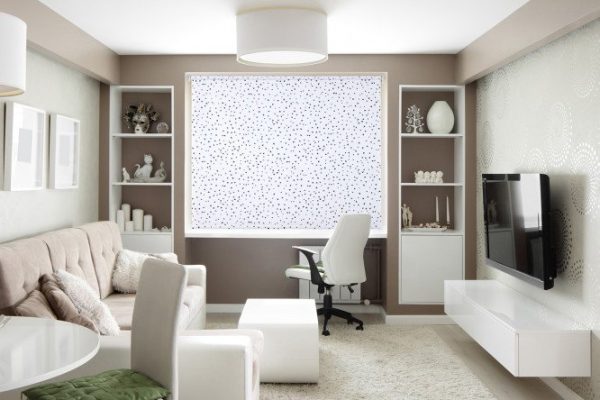 Roller blind Decofest color black, white, 60x160 cm