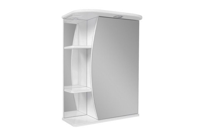 Mirror-cabinet Luna 60 E-Lun02060-01SvP with LED backlighting 60x72x25 cm, Right