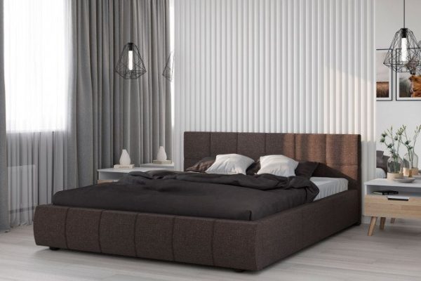 Bed with lifting mechanism Mila color dark brown 160x200 cm