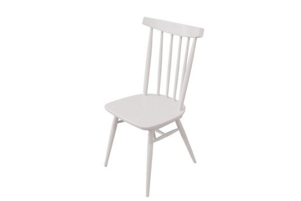 Modern Samurai chair white enamel 55.6x92.8x55.6 cm