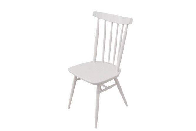 Modern Samurai chair white enamel 55.6x92.8x55.6 cm