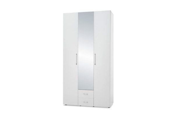 Wardrobe for clothes and linen Cancun 120x230x57.9 cm, white