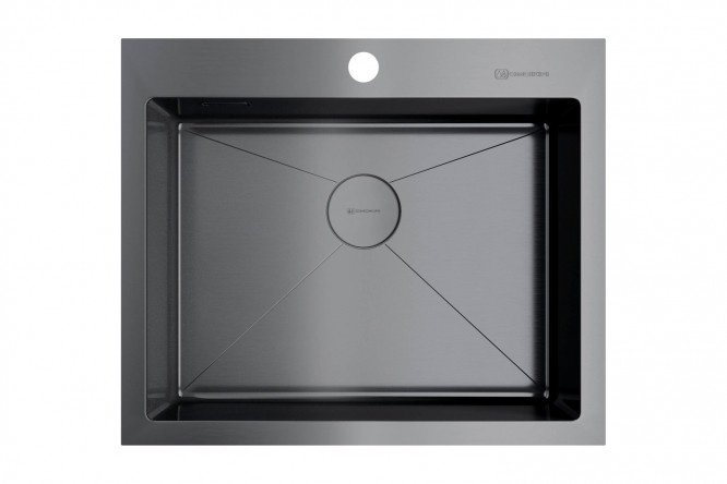 Inset sink OMOIKIRI Akisame 59-GM 4973096, burnished steel 59x51x20 cm